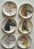 Dollhouse Miniature 6 Horse Head Plates