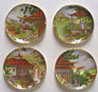 Dollhouse Miniature Pagoda Platters, 4Pc