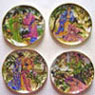 Dollhouse Miniature Oriental Romance Platters, 4Pc