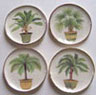 Dollhouse Miniature 4 Palm Tree Platters