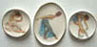 Dollhouse Miniature 3 Ballerina Platter & Plates