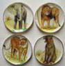 Dollhouse Miniature Elephant, Tiger, Lion, Leopard