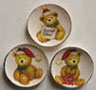 Dollhouse Miniature 3 Christmas Bears Plates