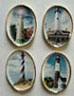 Dollhouse Miniature 4 Oval Lighthouses & Ships