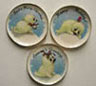 Dollhouse Miniature 3 Christmas Baby Seal Platters