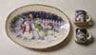 Dollhouse Miniature Snowman Tray & Mugs