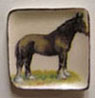 Dollhouse Miniature Horse On Square Plate