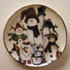 Dollhouse Miniature Snowman Group Platter