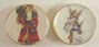 Dollhouse Miniature 2 Santa & Angel Platters