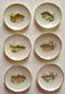 Dollhouse Miniature 6 Fish Plates