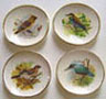 Dollhouse Miniature 4 Bird Plates