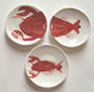 Dollhouse Miniature 3 Lobster Plates