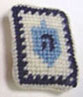 Dollhouse Miniature Dreidel Needlepoint Pillow