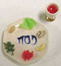 Dollhouse Miniature Seder Plate with Food & Filled Goblet