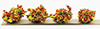 Dollhouse miniature BORDER PLANTS (8), 3/4" AUTUMN