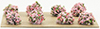 Dollhouse miniature BORDER PLANTS (8), PINK 1/2
