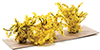 Dollhouse miniature FORSYTHIA BUSH, 3 PIECES, 1