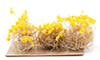 Dollhouse miniature YELLOW BRITTLE BUSHES, 3PC