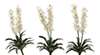 Dollhouse miniature YUCCA PLANTS, 3 PIECES