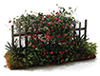 Dollhouse miniature CLIMBING ROSE GARDEN FENCE