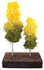 Dollhouse miniature LATE SUMMER ASPEN GROVE TREE ON SPIKE, YELLOW TO GREEN, 6"/9" PACK
