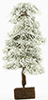 Dollhouse miniature DOGWOOD TREE ON SPIKE, 8" WHITE