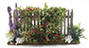 Dollhouse Miniature Fence with Roses