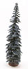 Dollhouse miniature SPRUCE TREE ON DISC BASE, 12 INCH TALL, BLUE