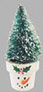 Dollhouse Miniature Tree In Snowman Flower Pot