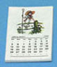 Dollhouse Miniature Victorian 12 Page Calendar, Assorted Designs, Dated 1900