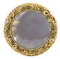 Dollhouse Miniature Brass Framed Round Mirror 