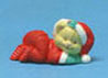 Dollhouse Miniature Santa Bear In Red Sleeper