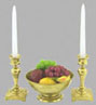 Dollhouse Miniature Fruit Bowl W/Candlesticks