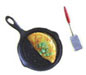 Dollhouse Miniature Omelet in Pan & Spatula