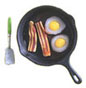Dollhouse Miniature Bacon & Eggs in Pan & Spatula