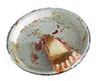 Dollhouse Miniature Piece Of Pie In Flow Blue Pie Pan
