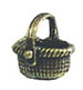 Dollhouse Miniature Antique Brass Basket/Oval