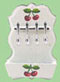 Dollhouse Miniature Spoon Rack W/Cherry Design 4 Spoons