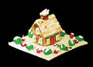 Dollhouse Miniature Gingerbread House-Table Decoration