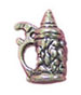 Dollhouse Miniature Stein, Tiny/Sterling