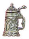 Dollhouse Miniature Stein Medieval Sports/Sterling