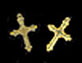 Dollhouse Miniature Brass Ornate Cross 2Pcs.