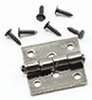 Dollhouse Miniature Butt Hinges with Nails, Black, 4 Pk