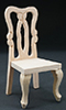 Dollhouse Miniature Side Chair, Unfinished