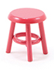 Dollhouse miniature STOOL, RED, 1-1/2 INCH