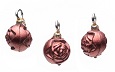 Burgundy Rose Ornament, Pkg. 3