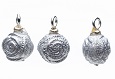 Silver Rose Ornament, Pkg. 3