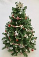 Red and Silver Snowflake Christmas Tree