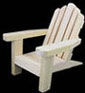Dollhouse Miniature Adirondack Chair Natural