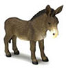 Dollhouse Miniature Standing Donkey, Brown